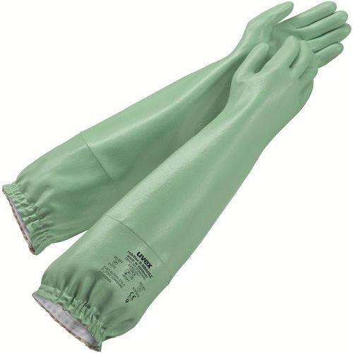 GANTS DE MANUTENTION DE PROTECTION CHIMIQUE MANCHETTE RUBIFLEX S NB60SZ - 8 - UVEX