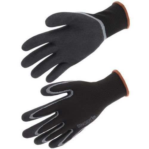 GANTS DE MANUTENTION DOUBLE ENDUCTION NITRILE 11 GRIP100 - SINGER SAFETY