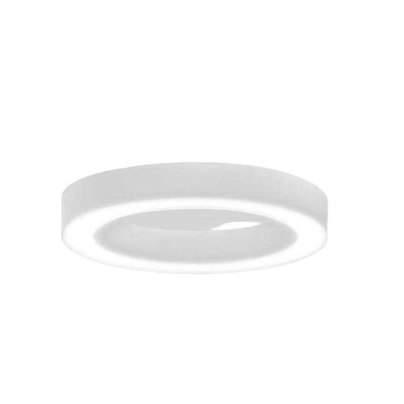 Gea Luce Plafonnier Flor P/M - Led Intégrée 50W 3000K, Gradable Par Coupure De Phase, Aluminium Blanc Satiné, Diffuseur En Méthacrylate - Gealuce_0