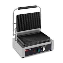 GOLDINOX Contact Grill Panini Rainuré Haut et Bas - 340 x 230 mm - inox 3701770824731_0