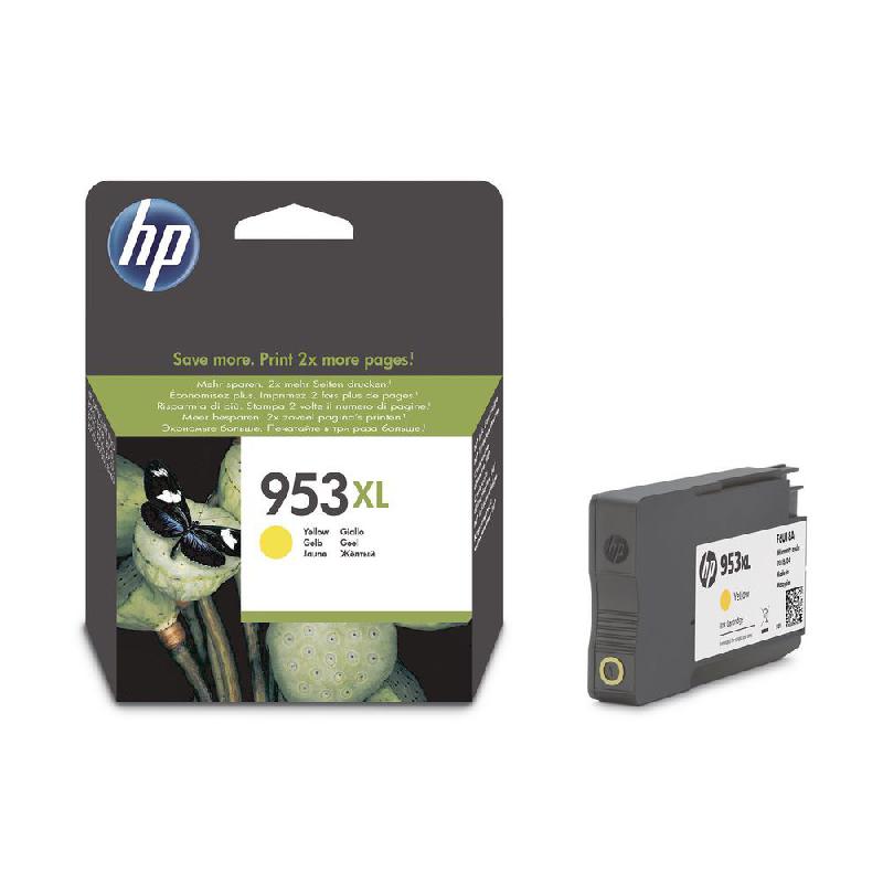 HP N° 953XL F6U18AE A RENDEMENT ELEVE - JAUNE