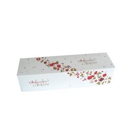 Boîte à bûche décor Corne d'abondance 400x110x100  x200 JORIDEAL - rouge en carton 3519400654418_0