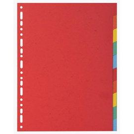 LOT DE 2 - INTERCALAIRE A4 EN CARTE LUSTRÉE EXACOMPTA 12 ONGLETS NEUTRES MULTICOLORES - 1 JEU