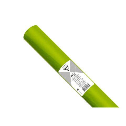 LOT DE 5 - PAPIER DE SOIE, ROULEAU DE 24 FEUILLES 18G/M2 AU FORMAT 50X75CM - VERT POMME