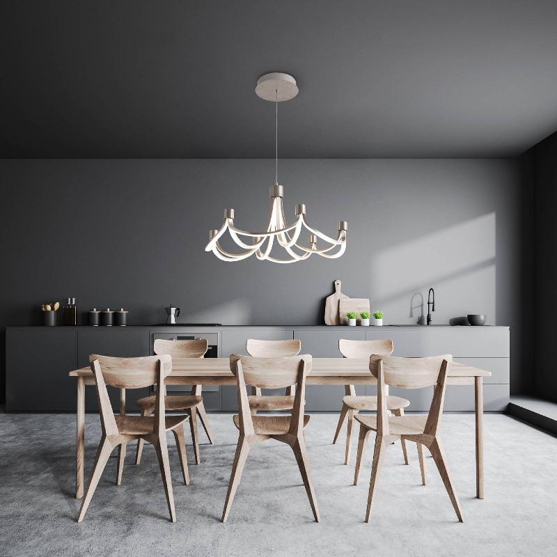 NÄVE SUSPENSION LED FESTOS, NICKEL MAT, DIMMABLE