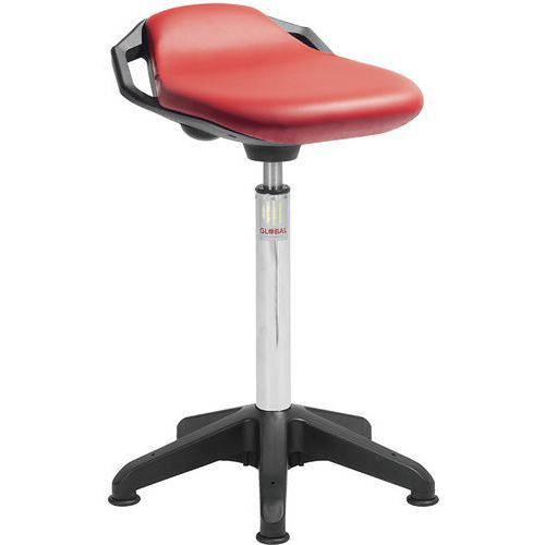 OCTOPUS TABOURET ASSISE SPACE IMITATION CUIR ROUGE - GLOBAL PROFESSIONAL SEATING