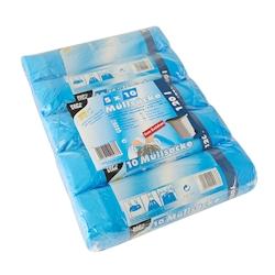 Papstar acs poubelle lien de fermeture, HDPE 120 l 100 cm x 70 cm bleu - bleu 12433_0