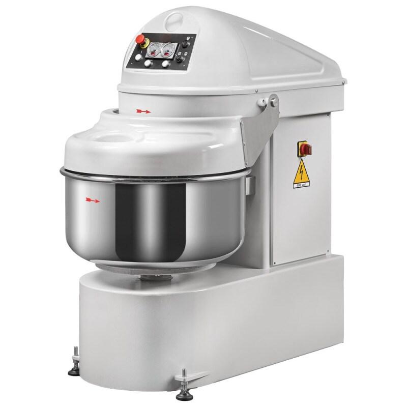 Pétrin à spirale 130 kg/236 litres, 2 vitesses (spirale), avec minuterie et inversion du bol 850x1510x1475 mm - VIRTUS - 0615402795685_0