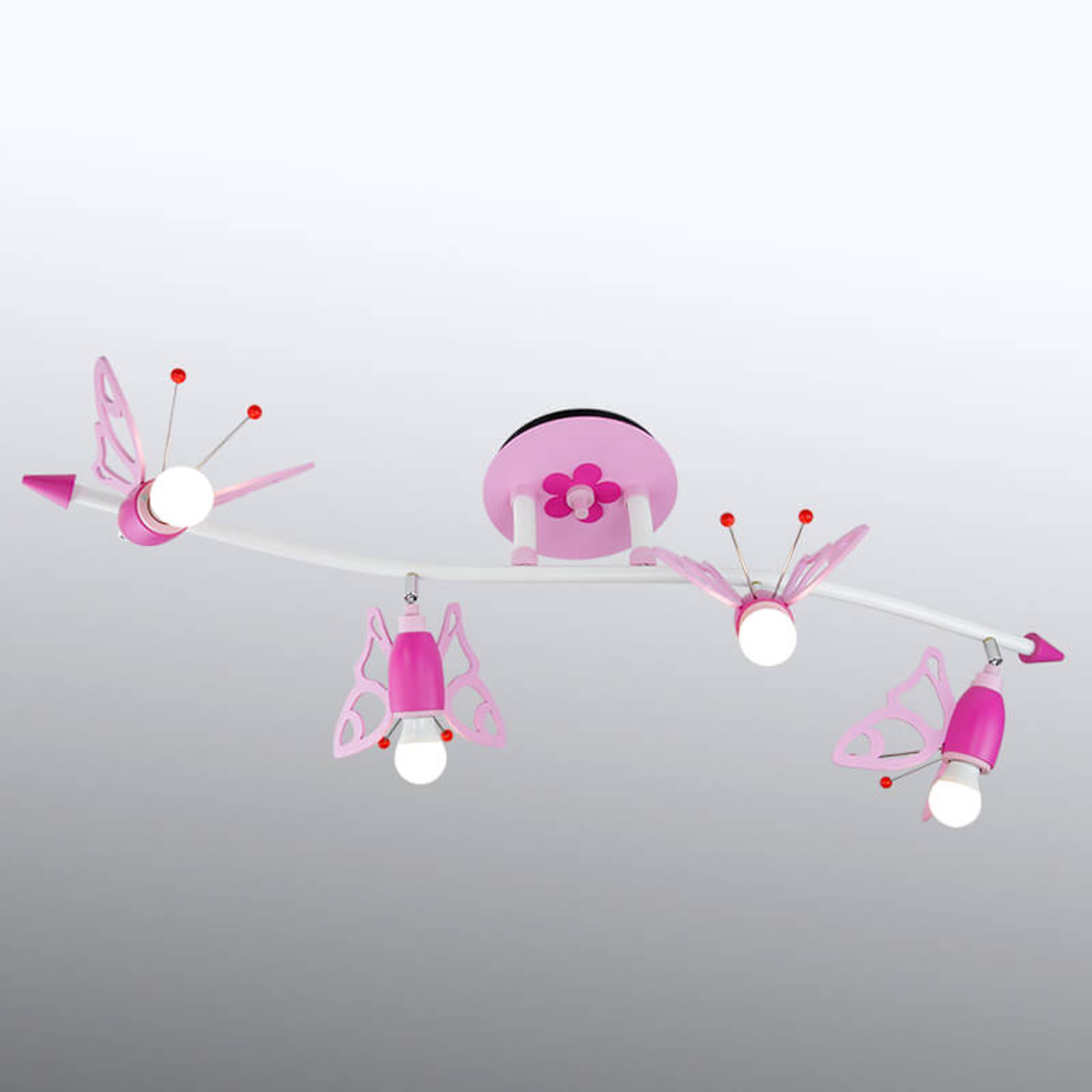 ELOBRA PLAFONNIER AVEC SPOTS FALTER AVEC DES PAPILLONS