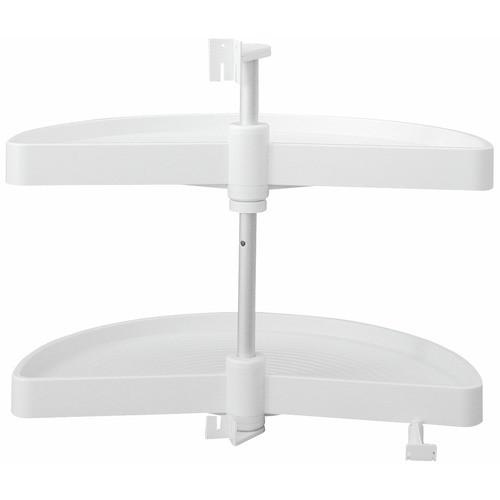 PLATEAUX TOURNANTS 1/2 LUNE POUR MEUBLE D'ANGLE-DIAMÈTRE 750 MM-BLANC EMUCA