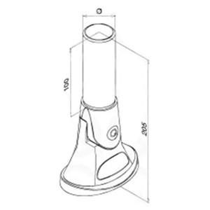 PLATINE SOL ORIENTABLE OVALE