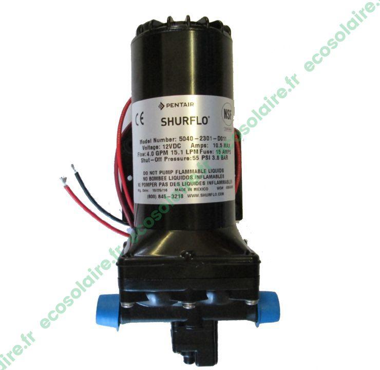 Pompe de surface solaire 5040-2301-D011 12V Shurflo - autoamorçante, jusqu'à 15 l/min et 4,1 bars_0
