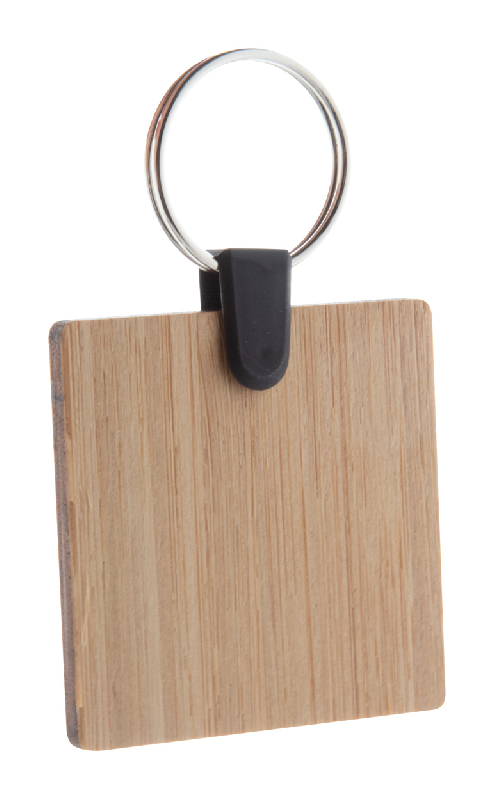 Porte-clés en bambou carré_0