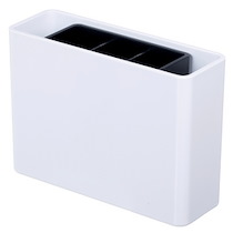 MULTIPOT À CRAYONS SMART-LINE, PLASTIQUE, BLANC - LOT DE 2