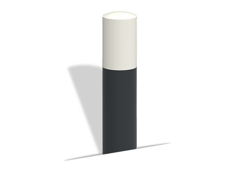 Pot6400 - Potelets fixes en acier Ø60 mm avec tête en aluminium - Urban'nt - Hauteur 1200 mm hors-sol_0