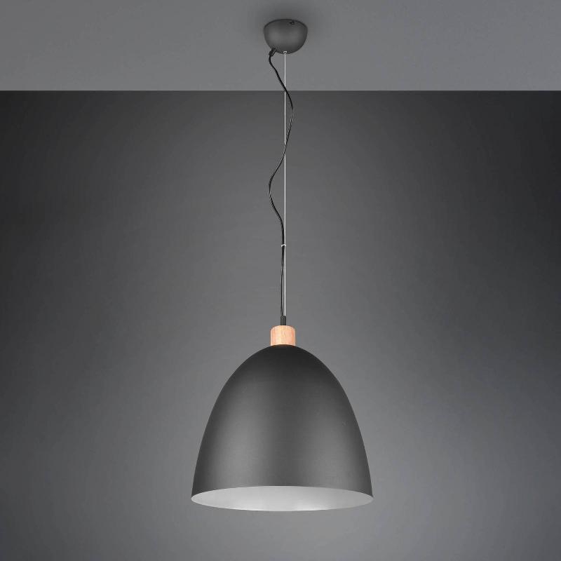 REALITY LEUCHTEN SUSPENSION JAGGER, À UNE LAMPE, Ø 40 CM, NOIRE