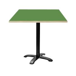 Restootab - Table 70x70cm - modèle Bazila vert chants bois - vert fonte 3760371511563_0