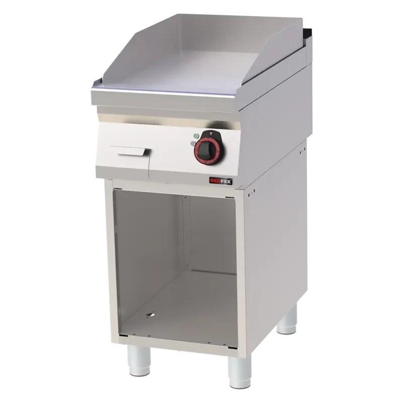 RM GASTRO Plaque de cuisson 40x51 électrique chromée lisse avec soubassement 400 V REDFOX - FTHC 70/40 E - REDFOX - 0615402347426_0