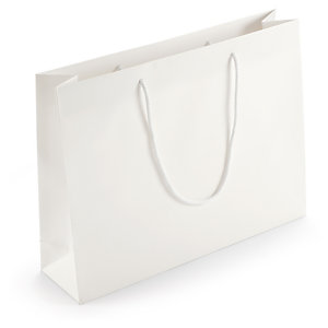 SAC PAPIER PELLICULÉ BLANC MAT SPÉCIAL SALON