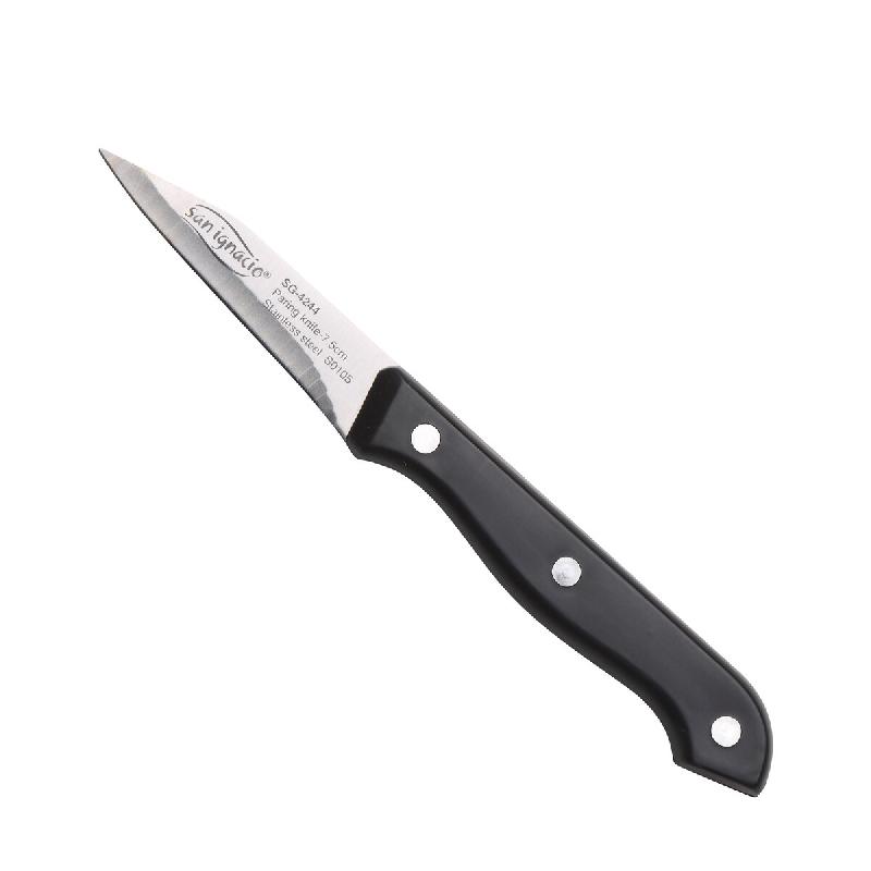 San Ignacio - Couteau Éplucheur (7.5 cm) en Acier Inoxydable (Toledo) - noir inox Q2957_0