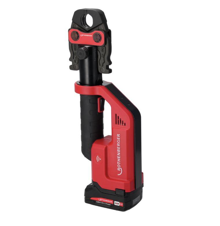 SERTISSEUSE 18V ROMAX COMPACT III + BATTERIES 2AH + CHARGEUR + MACHOIRES TH 16-20-26 MULTICOUCHES - ROTHENBERGER - 1000004279
