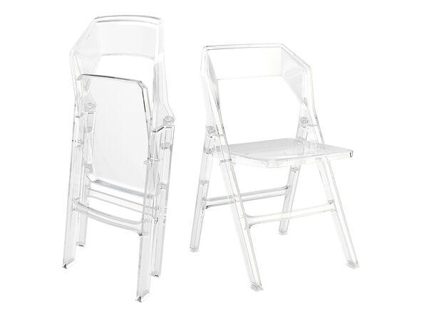 Lot de 2 chaises pliantes Clear finition transparente_0