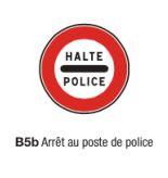 Signalisation d'interdiction et de fin d'interdiction type B5b - panneau de police avec formats de 450 à 1250 mm_0