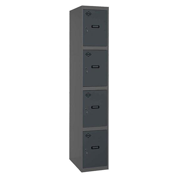 SimonRack Vestiaire Métallique 4 Portes avec Clé, 1800x400x500 mm, Anthracite - Simonlocker - noir métal 8425437105173_0
