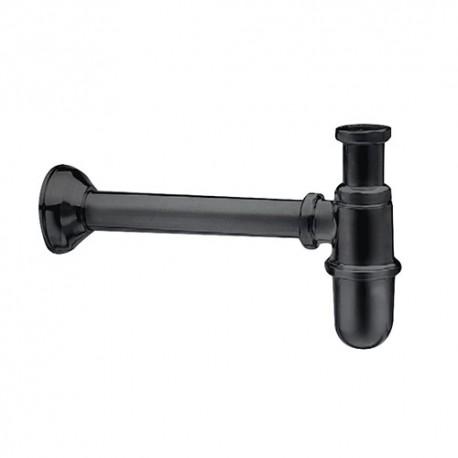 SIPHON BOUTEILLE POUR LAVABO CHROME NOIR BROSSE ROBINETTERIE VIDAGES - CRISTINA ONDYNA AC36675
