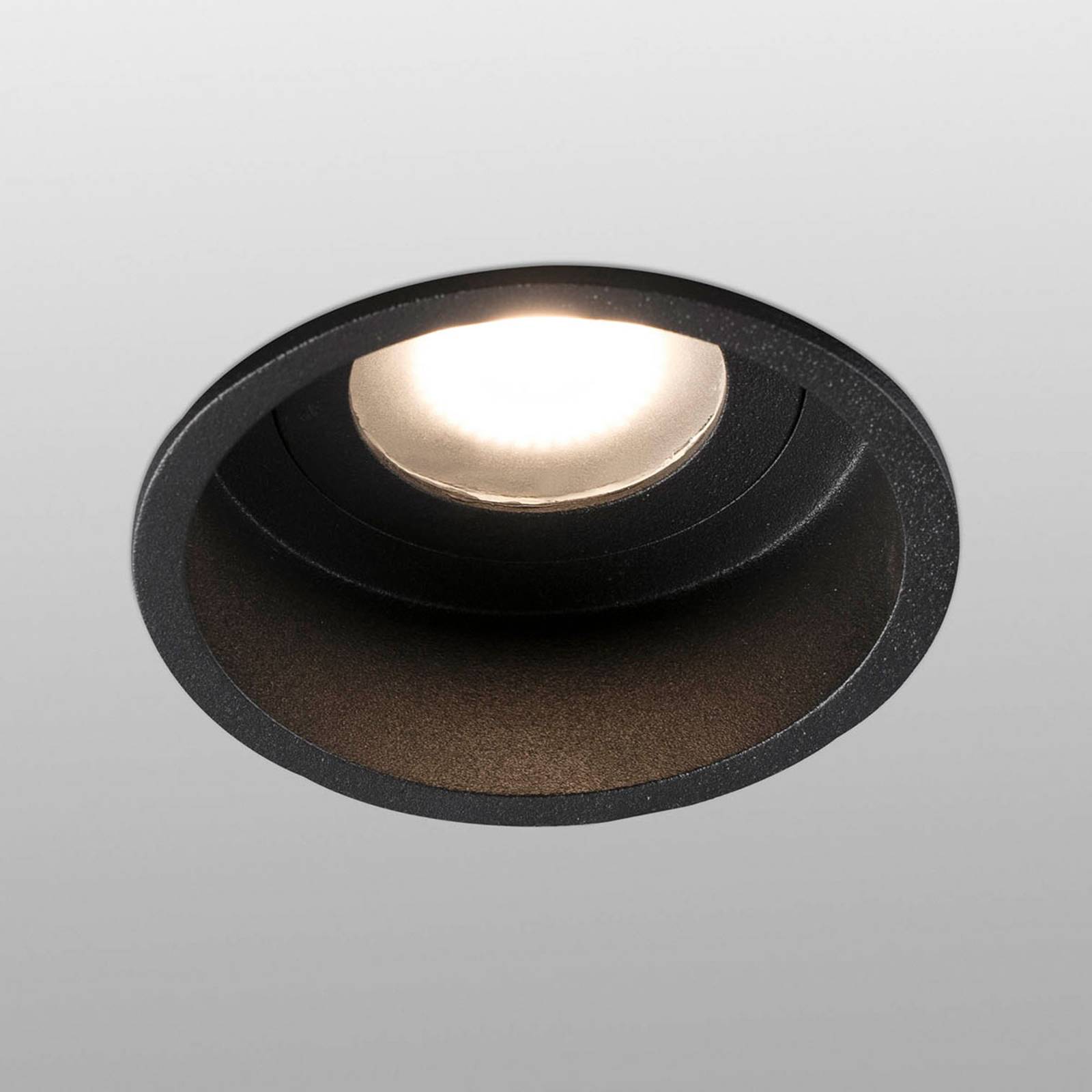 FARO BARCELONA SPOT ENCASTRÉ HYDE 1 LAMPE CADRE ROND IP44 NOIR