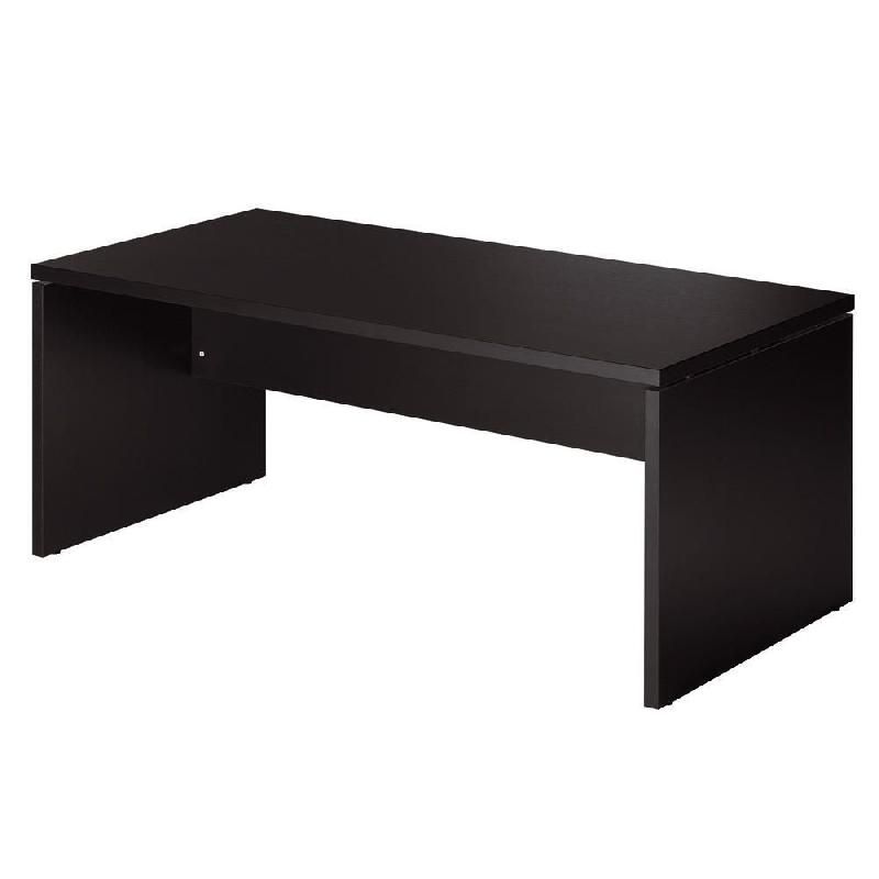 STEELCASE BUREAU DIRECTION DROIT LORÉA - L. 180 X P. 90 CM - PLATEAU FRÊNE NOIR - PIEDS PLEINS FRÊNE NOIR