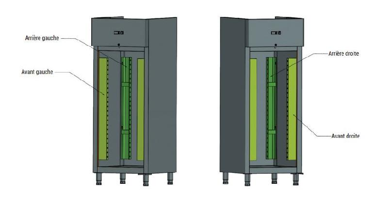 Structure 600x400 mm 20 niveaux pour armoire réfrigérée - STRUCT60X40-GN650TN_0
