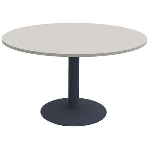 TABLE MANO Ø130 T6 - STRAT ABS GRIS PERLE/NOIR SABLÉ