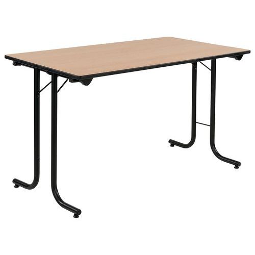 TABLE PLIANTE MODULAIRE 160 X 70 CM HETRE PIED NOIR