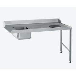 Tournus Equipement Table standard d'entrée MAL avec plage et dosseret raccordable à gauche Tournus - 507506 - inox 507506_0