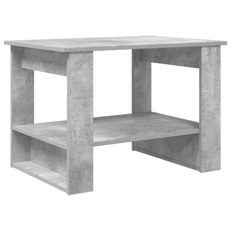 VidaXL Table basse Gris béton 72 x 50 x 50 cm Bois d'ingénierie Modèle Atlas Select - 8000191_0