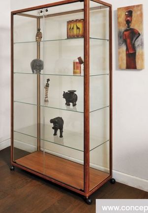 Vitrine d'exposition DRYADES - modèle 0225VEX0003SM - hauteur 180 cm - avec ou sans meuble intégré_0