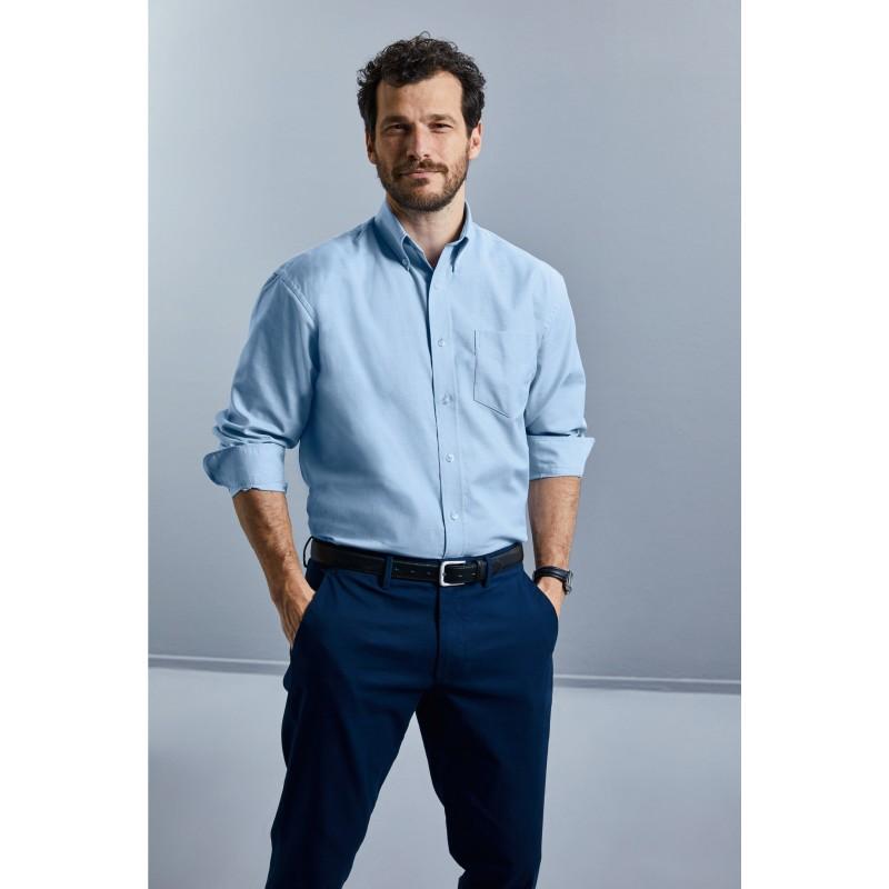 0r932m0 - Chemise de travail homme manches longues Oxford - 70% coton / 30% polyester_0