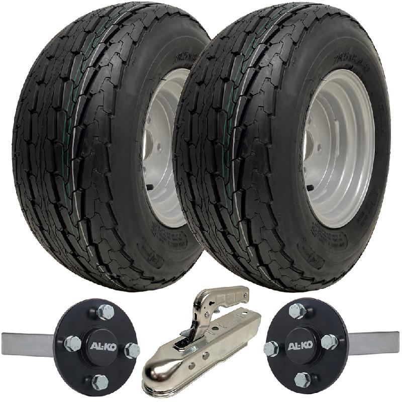 20.5x8.00-10 Trailer Kit High Speed Road Legal Wheels ALKO Hub  Stub Axle Hitchle_0
