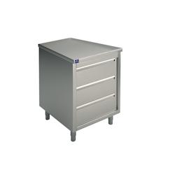 Bloc De 3 Tiroirs GN 1/1, 500X700 mm - Mastro - gris 7864847743604_0