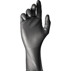 Boîte de 50 gants jetables Juba en nitrile noir taille 8, non poudrés - 8423752202904_0