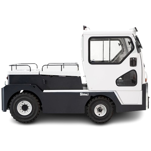 Chariot tracteur industriel à 4 roues SIMAI TE 252  conçu pour des applications lourdes, avec une capacité de 25000 kg en Alpes -  disponible en achat neuf et en location de courte à longue durée_0