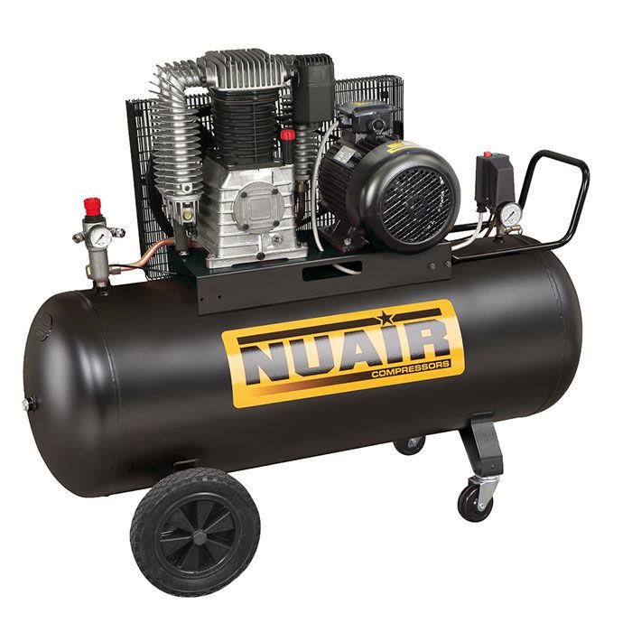 Compresseur d'air à piston marche lente 270 litres 5,5 CV NUAIR - bi-étagé, cylindre en fonte, gamme K-PRO intensive_0