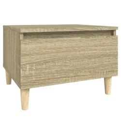 Décoshop26 - Table d'appoint table basse avec tiroir 50 x 46 x 35 cm en bois d'ingénierie couleur chêne DEC032420 - 3000258976611_0