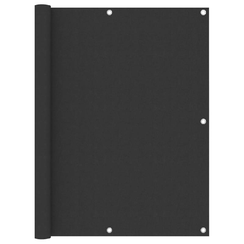 Écran de balcon 120 x 400 cm - tissu Oxford anthracite - imperméable et résistant au vent_0
