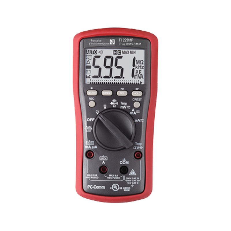 FI229MP | Multimètre numérique portable TRMS AC, 6 000 points, avec fonction AutoCheck, 1 000 V CAT II / 600 V CAT III_0