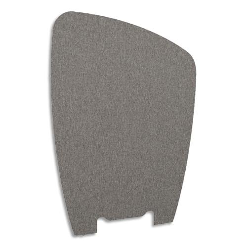 Cloison de bureau Gautier Office - séparation basse L88 Menhir en tissu gris - Dim. L.88 x H.117 x P.3 cm_0