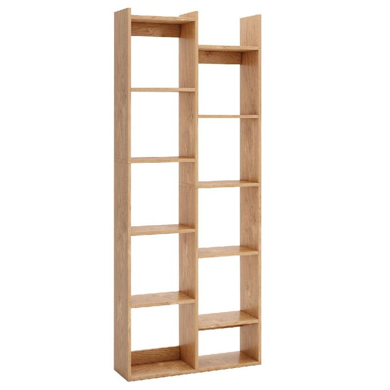 Helloshop26 - Bibliothèque étagère à 12 niveaux 65 x 20 x 162 cm rangement expansif design moderne en forme d'arbre en bois naturel 20_0010749 - 3_0