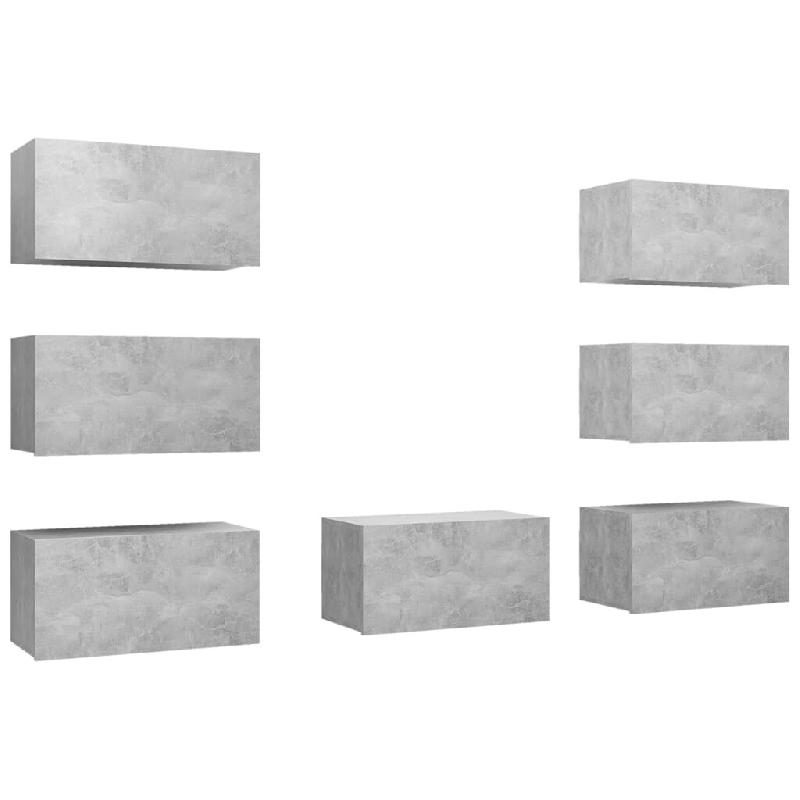 Helloshop26 - Meubles TV multimédia étagère télévision buffet téléviseur salle à manger salon chambre 7 pièces 30,5 x 30 x 60 cm 02_0028811 -_0