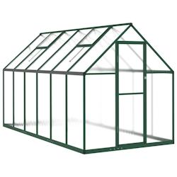 Helloshop26 - Serre tente abri plante fleur légumes avec cadre de base 334 x 169 x 195 cm aluminium vert 02_0044502 - 3000220203790_0